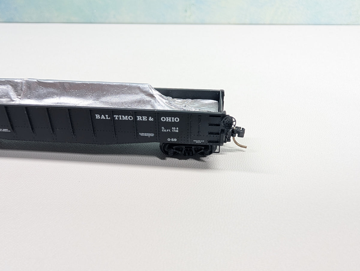 USED Micro-Trains N Scale Gondola w/ Load Baltimore and Ohio B&O #259492