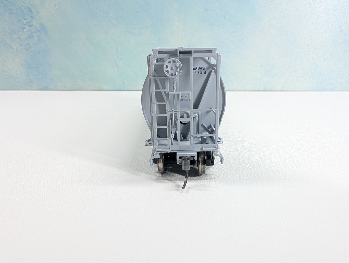 Atlas 21551 HO Scale ACF 6 Bay Cylindrical Hopper Wabash WAB #33014 Metal Wheels