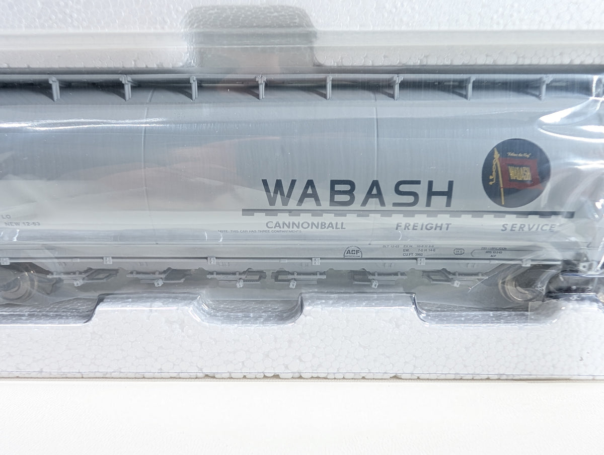 Atlas 21610 HO Scale ACF 6 Bay Cylindrical Hopper Wabash WAB #33045 Metal Wheels