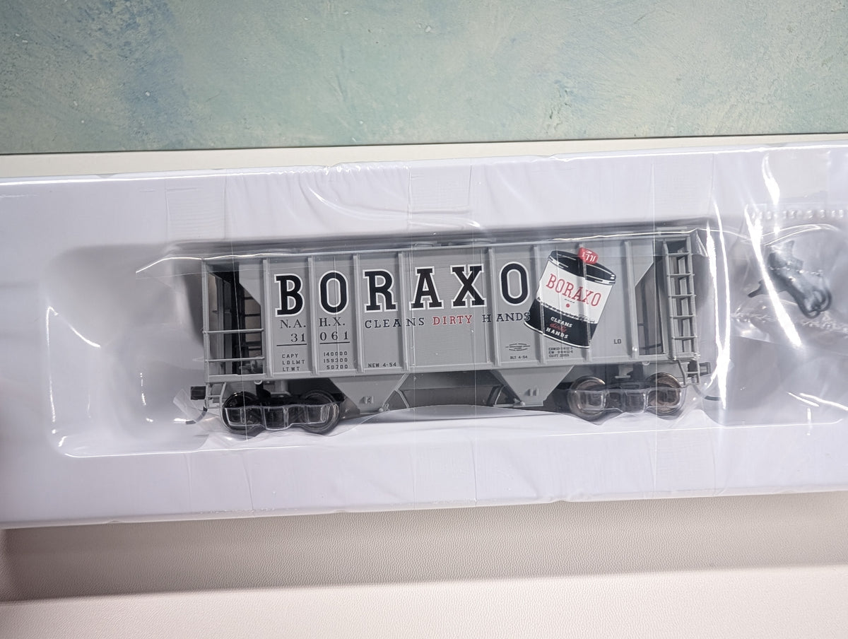Atlas 185-3 HO Scale PS-2 Covered Hopper Boraxo NAHX #31061 Metal Wheels
