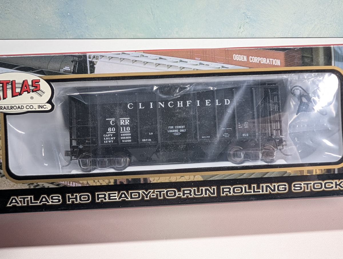 Atlas -22584 HO Scale PS-2 Covered Hopper Clinchfield CRR #60110 Metal Wheels