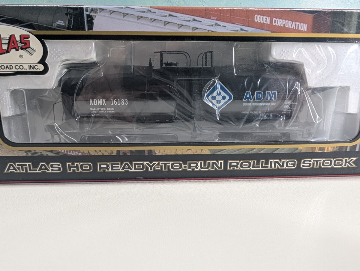 Atlas #6239-1 HO Scale 17.6k Gal Corn Syrup Tank Car Archer Daniels Midland AMDX #16183 Metal Wheels