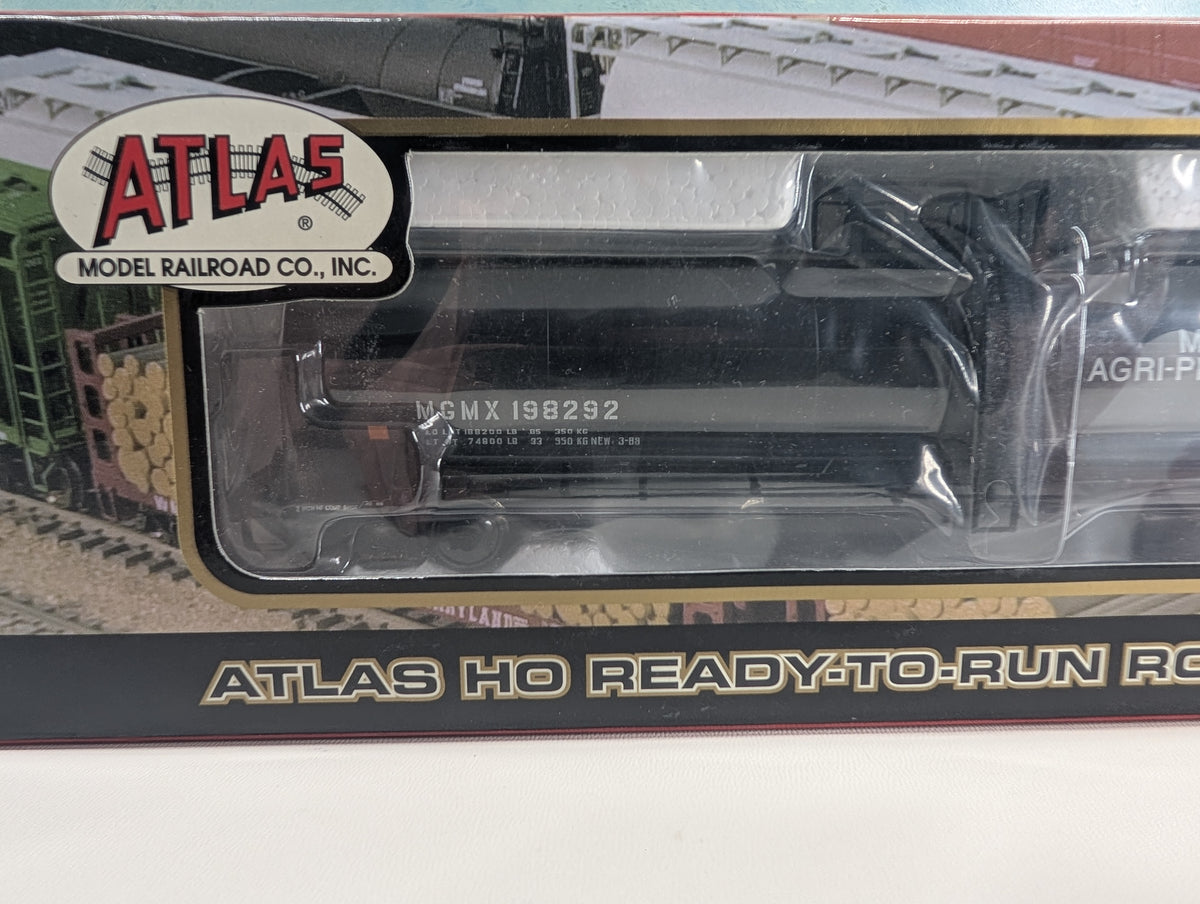 Atlas #1628-2 HO Scale 23.5k Gal Tank Car Mendota Agri-Products MGMX #198292 Metal Wheels