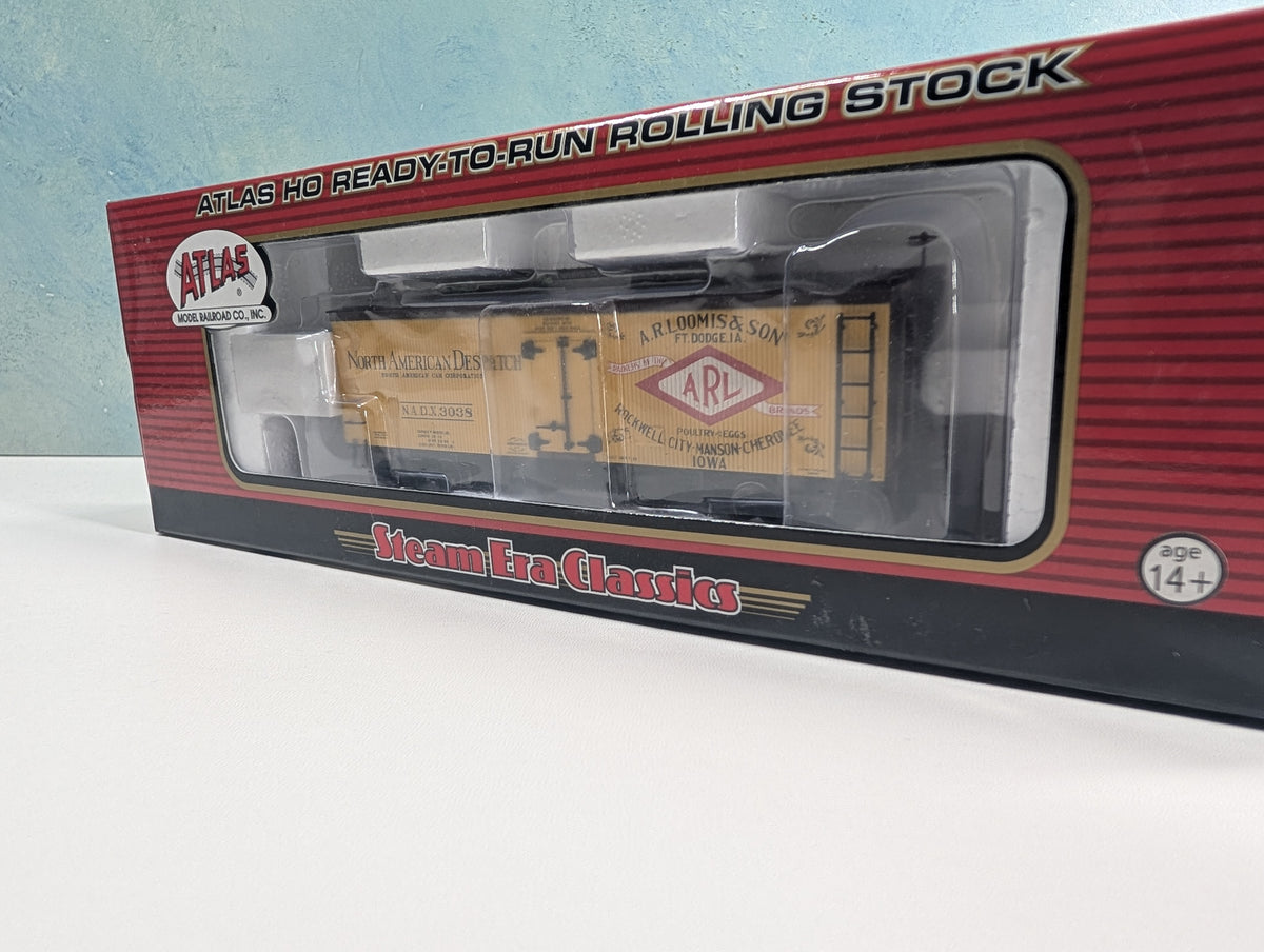 Atlas #6139-1 HO Scale 36' Wood Reefer AR Loomis NADX #3038 Metal Wheels