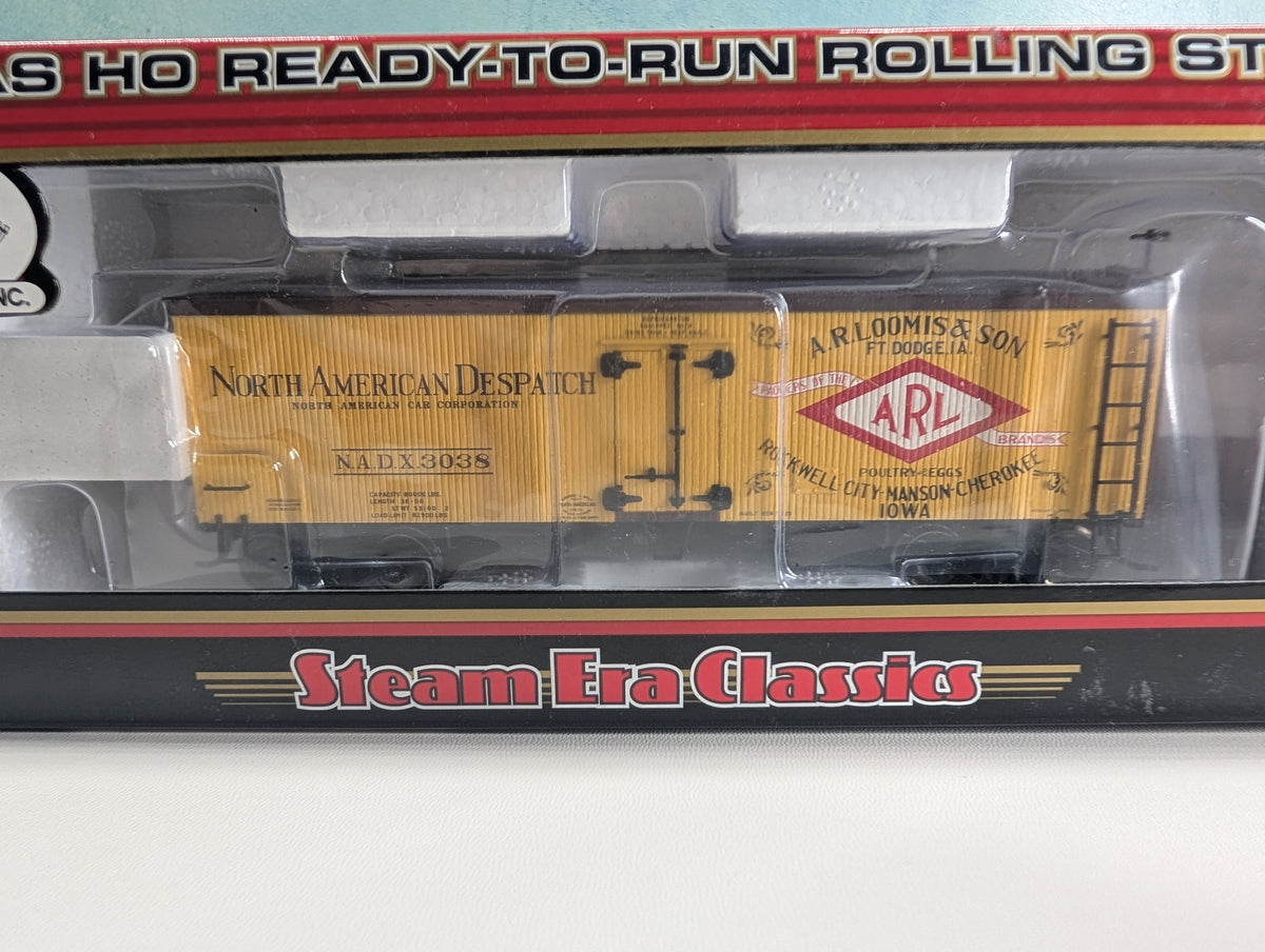 Atlas #6139-1 HO Scale 36' Wood Reefer AR Loomis NADX #3038 Metal Wheels