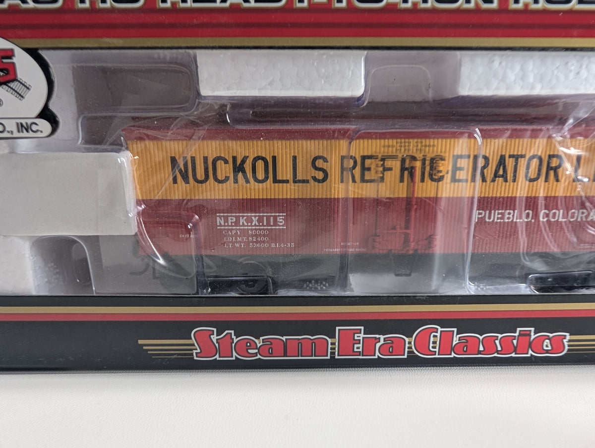 Atlas #6141-2 HO Scale 36' Wood Reefer Nuckolls Refrigerator Lines NPKX #115 Metal Wheels