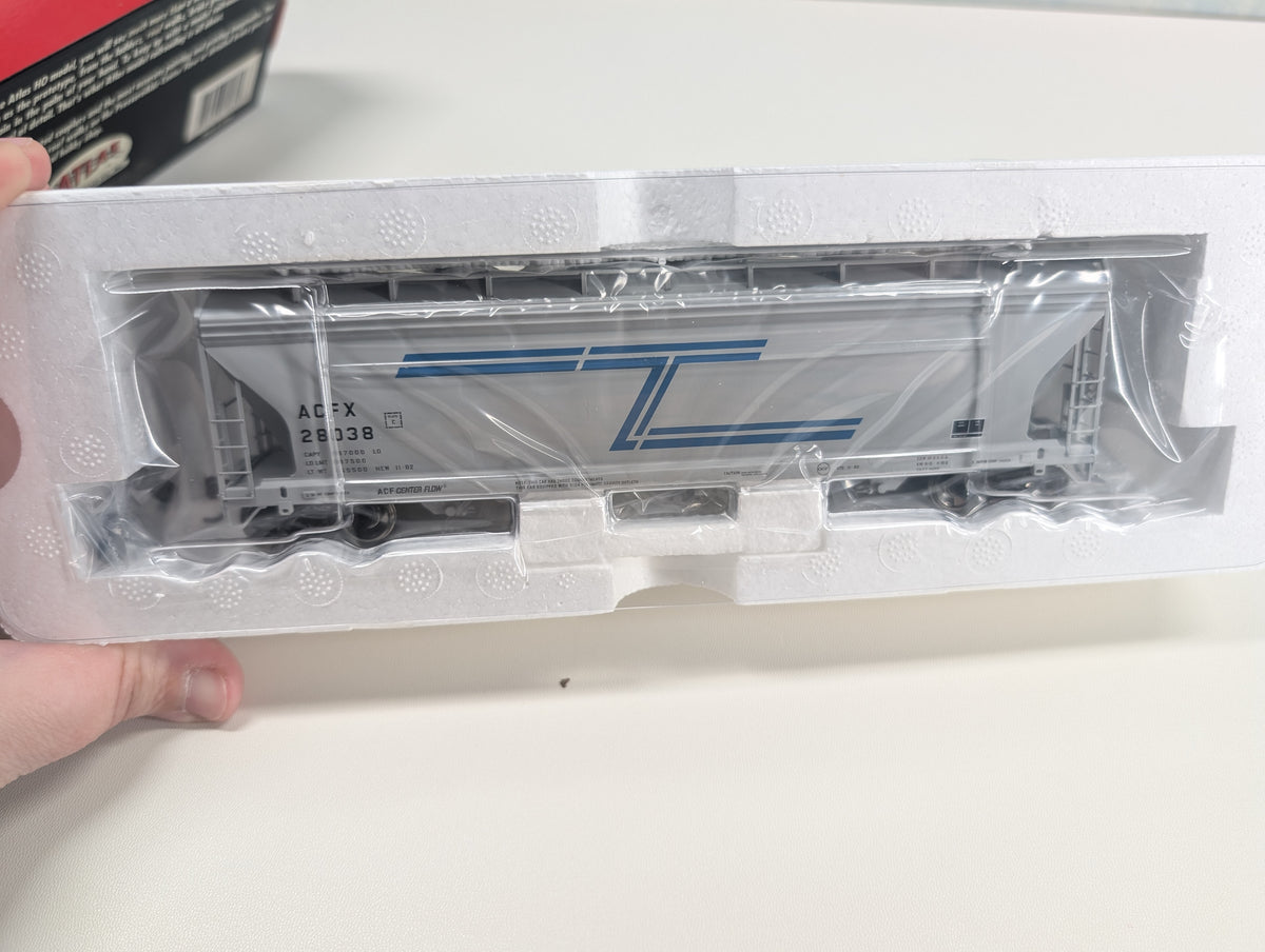 Atlas #1464-2 HO Scale 3 Bay Centerflow Hopper Tenneco ACFX #28038 Metal Wheels