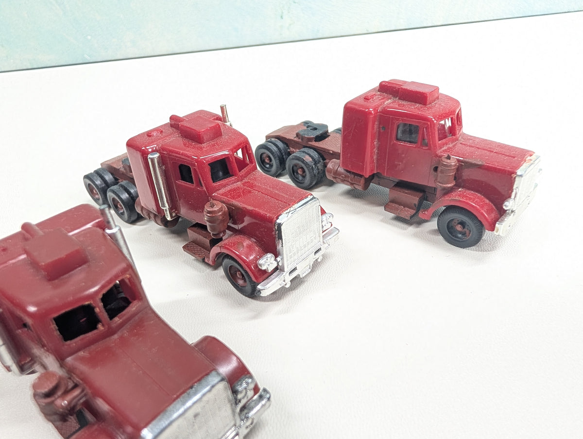 USED HO Scale Red Trailer Cabs (4 pcs)