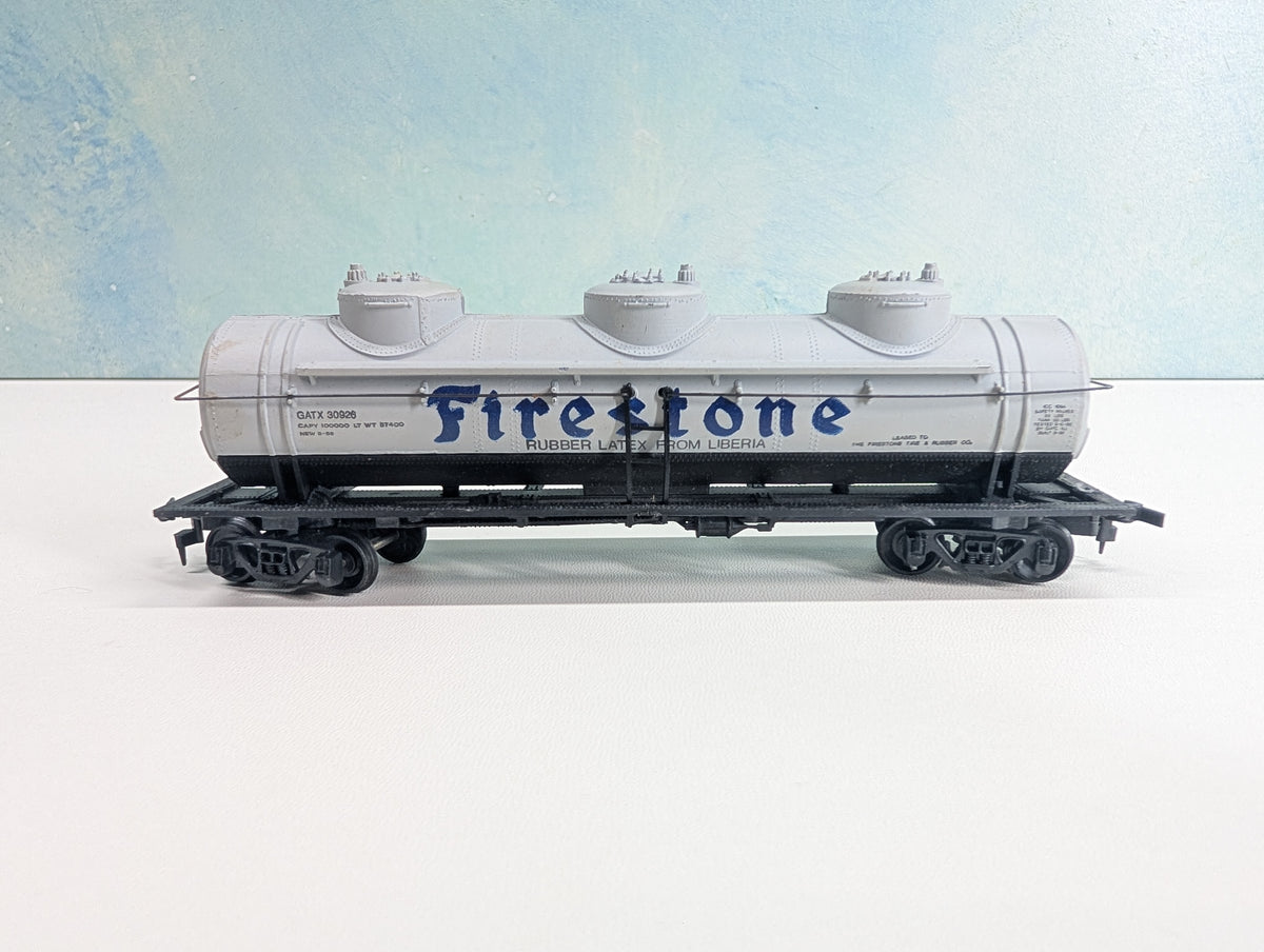 USED Bachmann HO Scale Triple Dome Tank Car Firestone GATX #30926