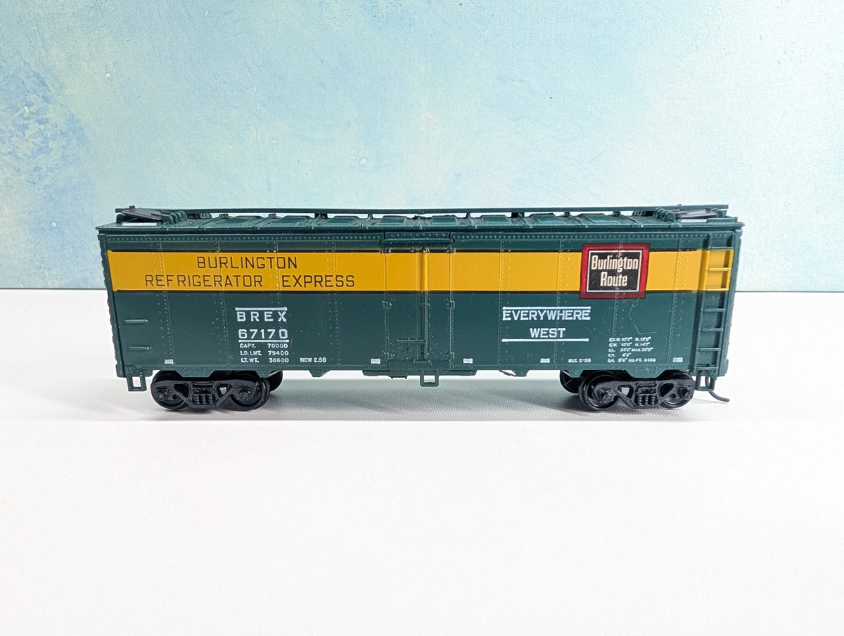 USED Athearn HO Scale 40' Reefer Burlington BREX #67170