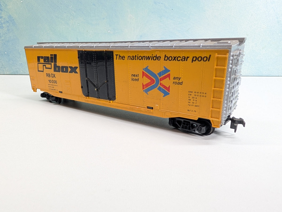 USED Tyco HO Scale 50' Box Car Railbox RBOX #10000