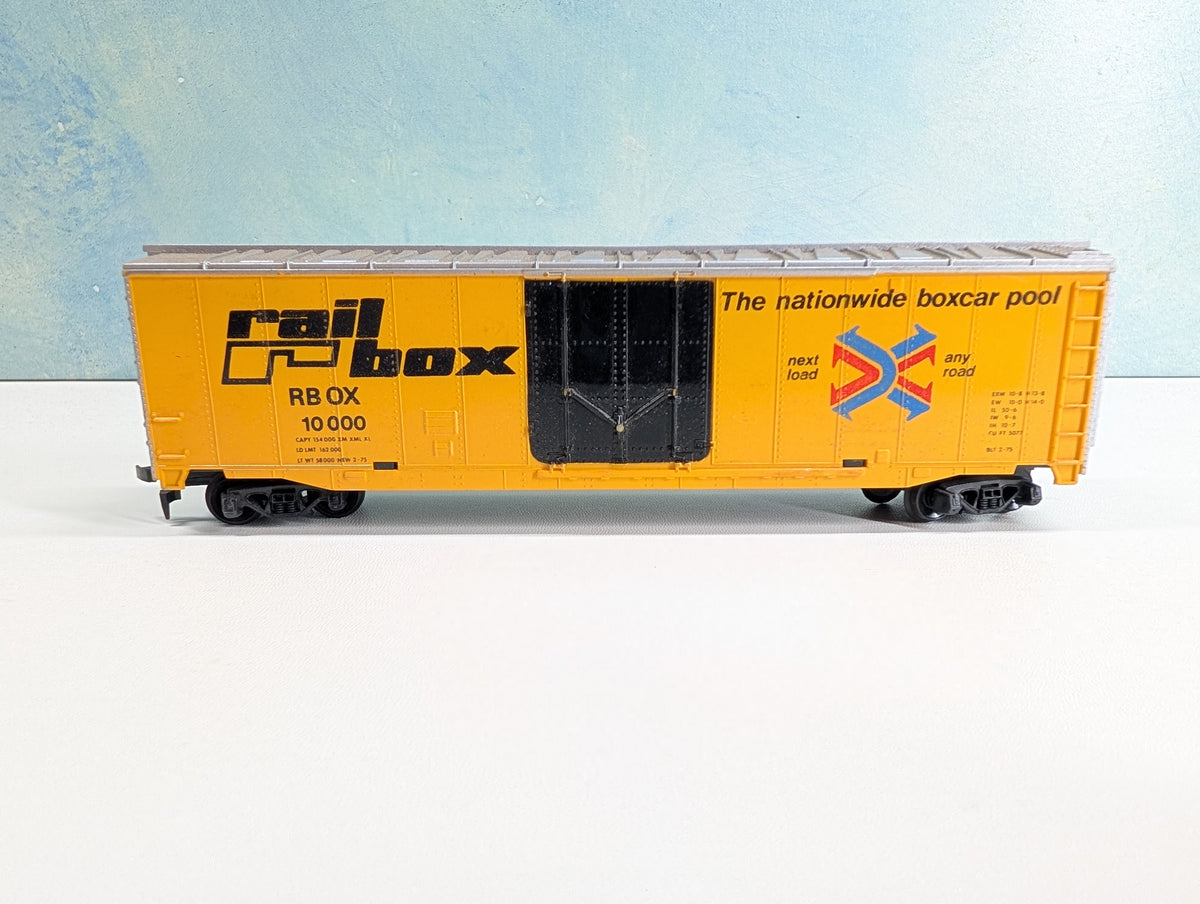 USED Tyco HO Scale 50' Box Car Railbox RBOX #10000