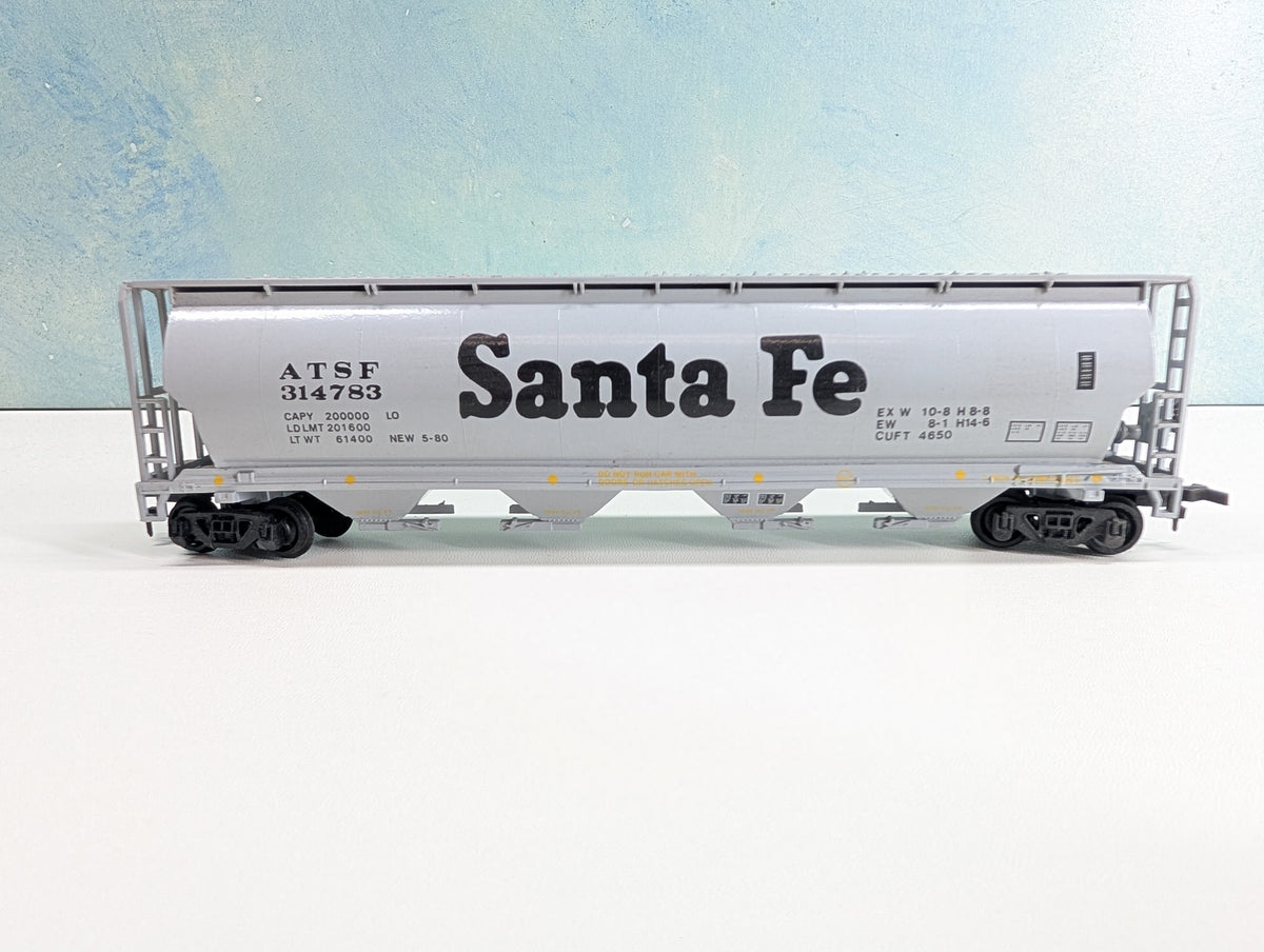 USED Bachmann HO Scale Cylindrical Covered Hopper Santa Fe ATSF #314783