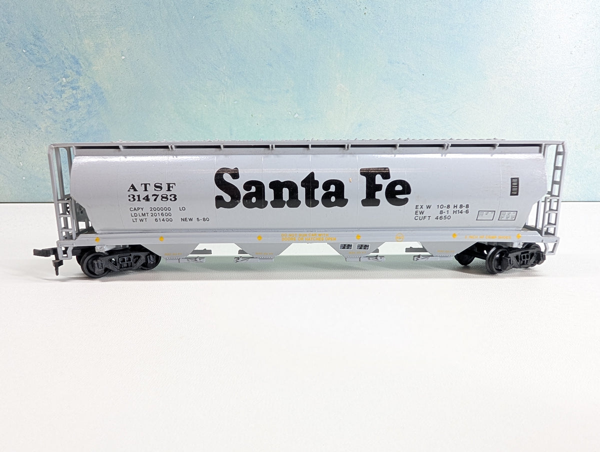USED Bachmann HO Scale Cylindrical Covered Hopper Santa Fe ATSF #314783