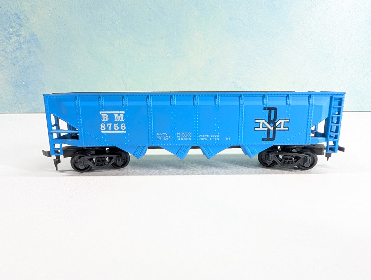USED Lionel HO Scale Quad Hopper Boston and Maine BM #8756