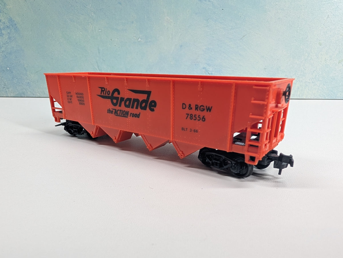 USED Lionel HO Scale Quad Hopper Rio Grande D&RGW #78556
