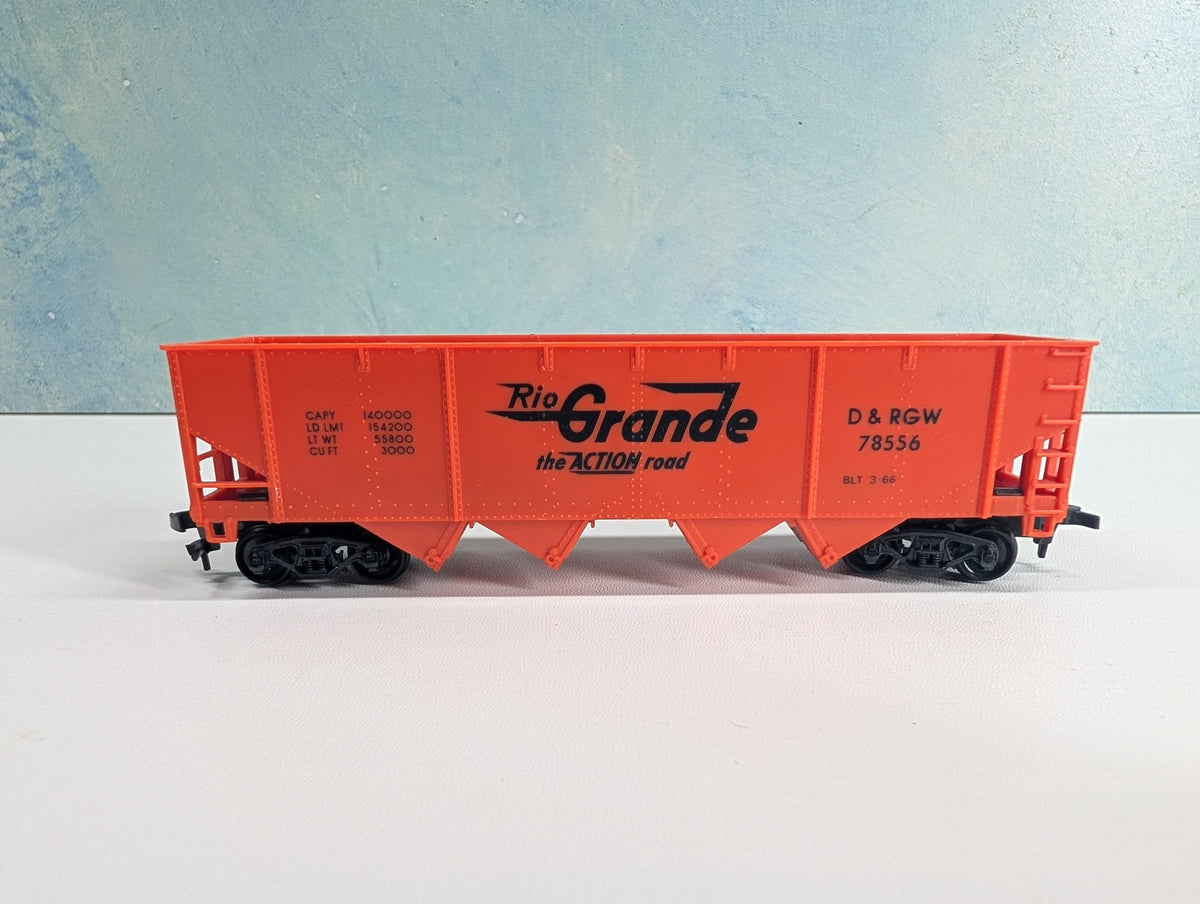 USED Lionel HO Scale Quad Hopper Rio Grande D&RGW #78556