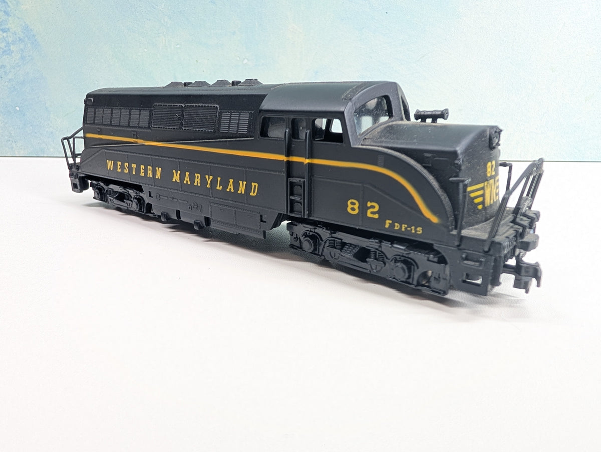 USED AHM HO Scale BL-2 Diesel Locomotive Western Maryland #82 Tested! DC