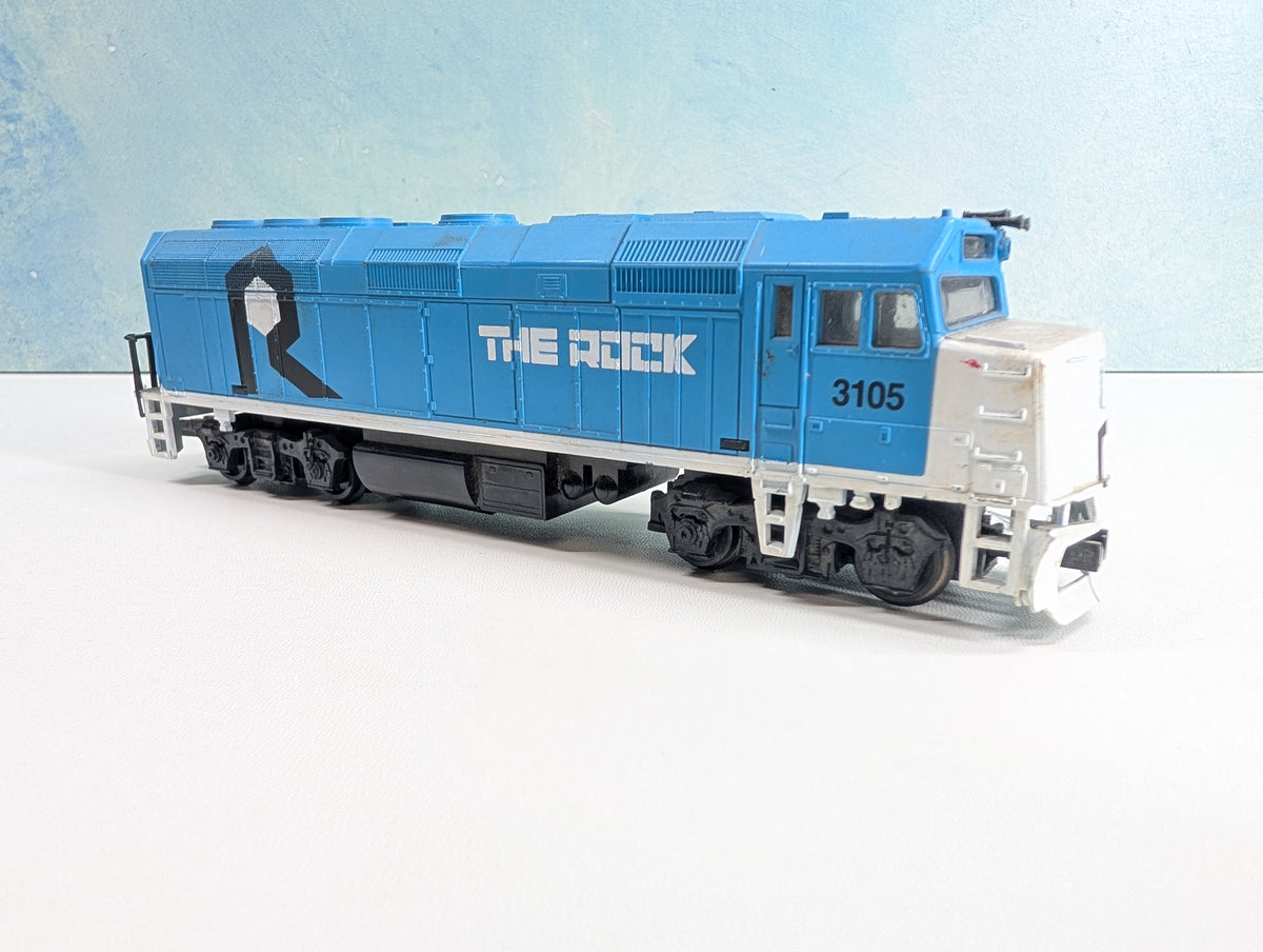 USED Life-Like HO Scale F-40 Diesel Locomotive Rock Island #3105 Parts/Repairs DC
