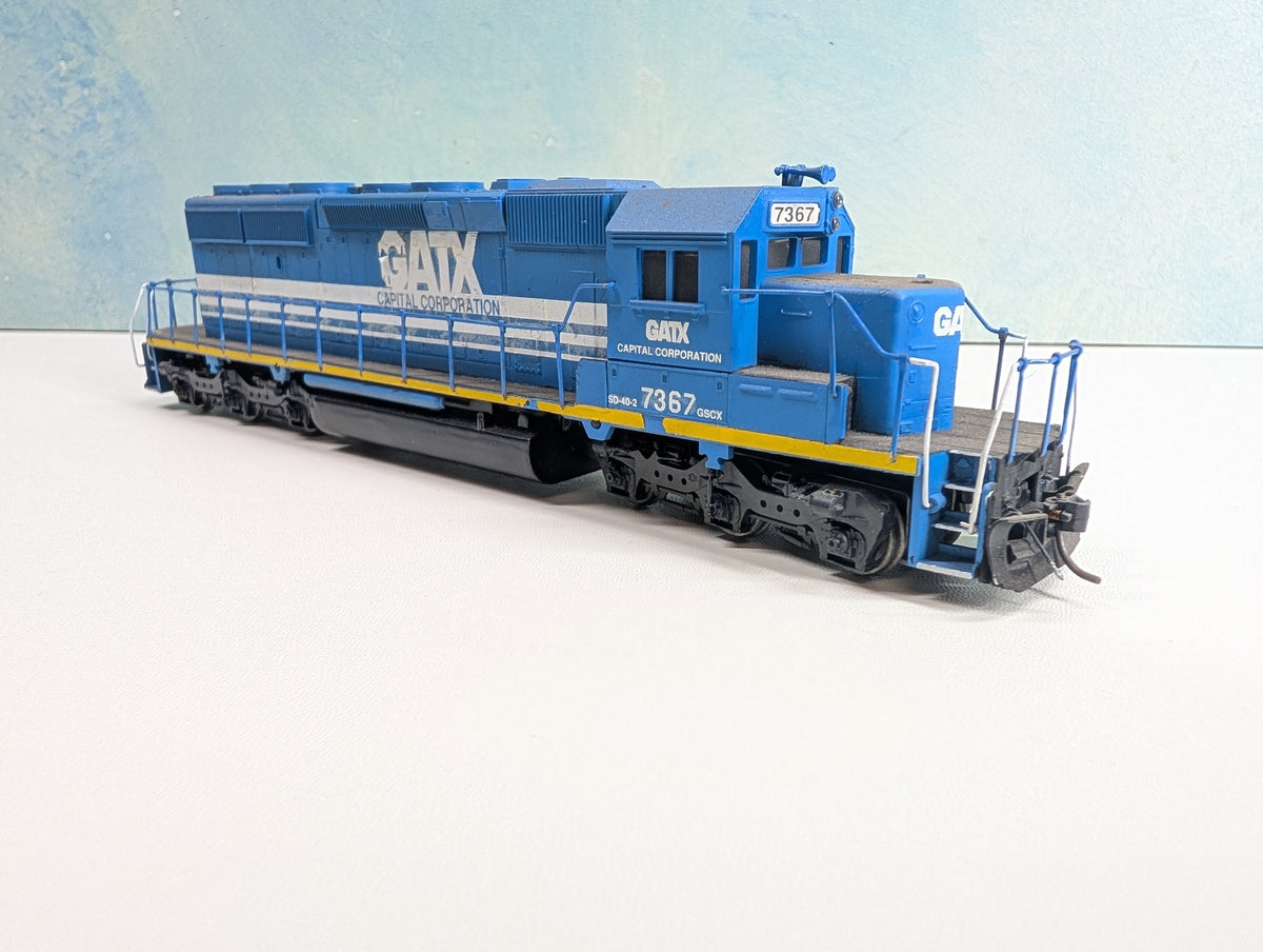 USED Athearn HO Scale SD-40-2 Diesel Locomotive GATX GSCX #7367 Tested! DC
