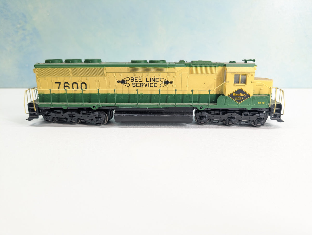 USED Athearn HO Scale SD-45 Diesel Locomotive Reading Bee Line #7600 Tested! DC