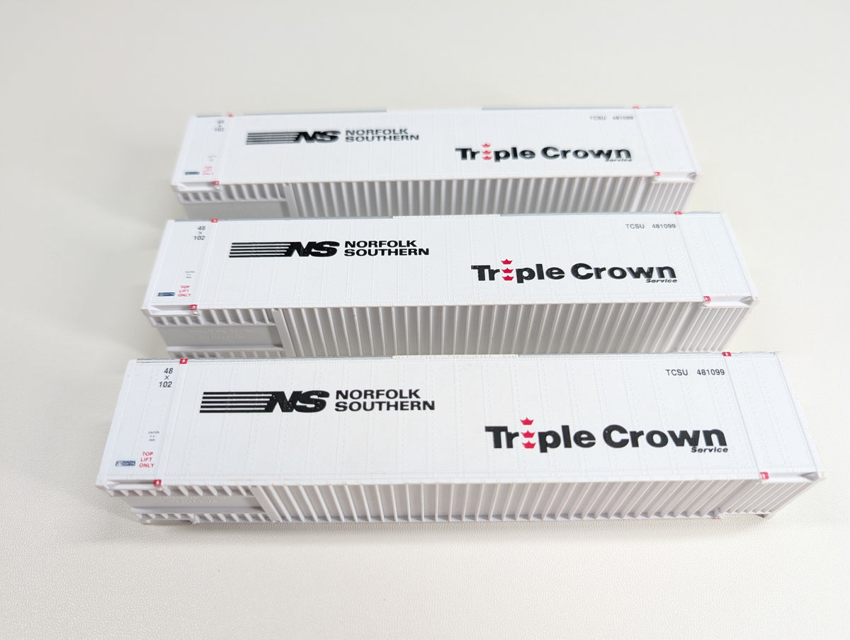 USED Walthers HO Scale Lot of 48' Containers Norfolk Southern TCSU #481099 Triple Crown (3 pcs)