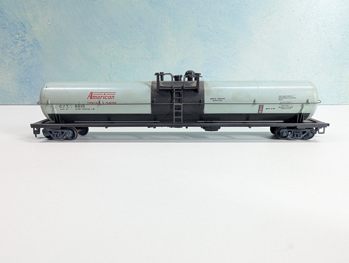 USED Athearn HO Scale 62' Tank Car American Chemical & Plastics GATX #8510