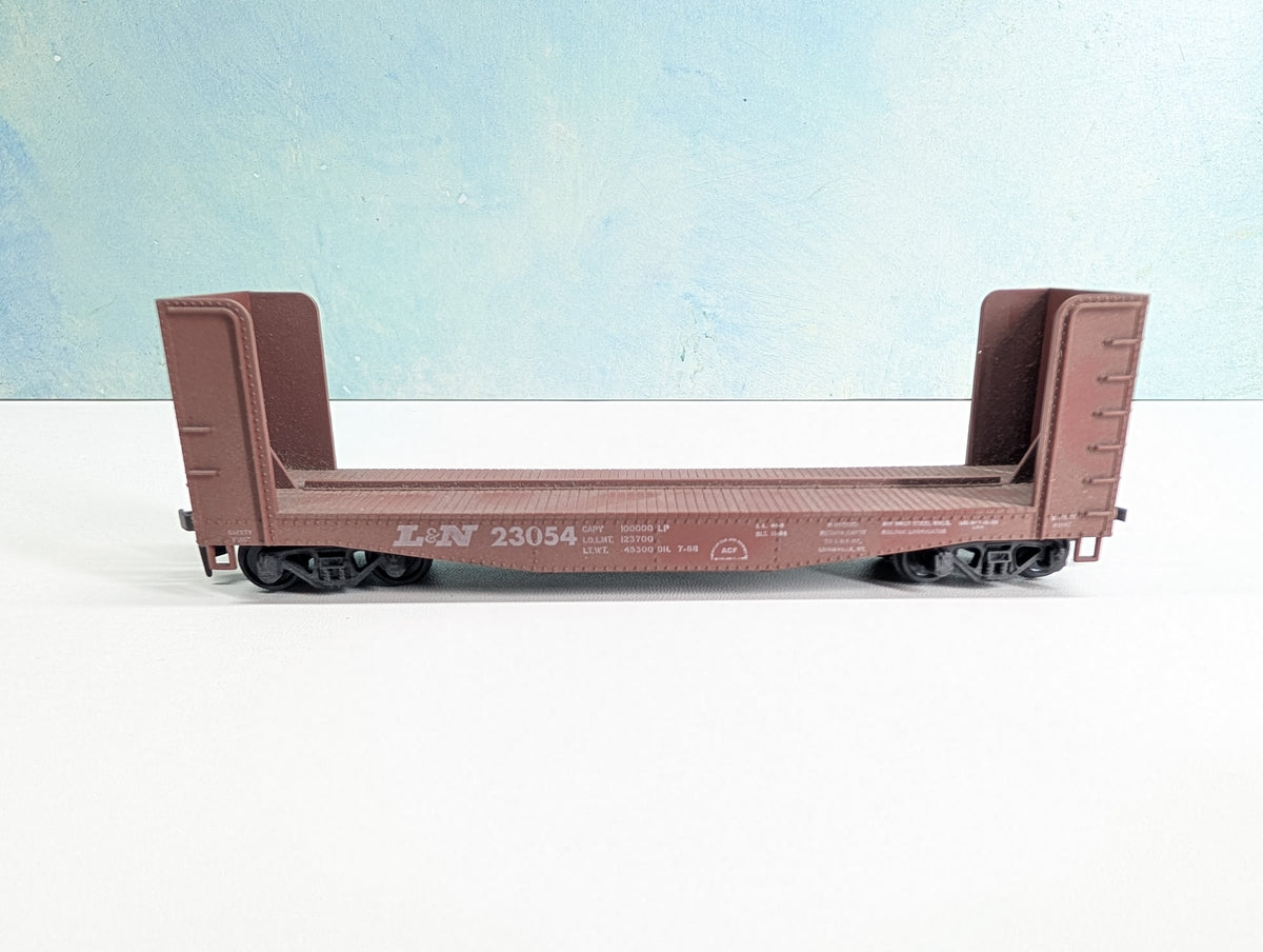 USED Athearn HO Scale Bulkhead Flat Car Louisville & Nashville L&N #23054