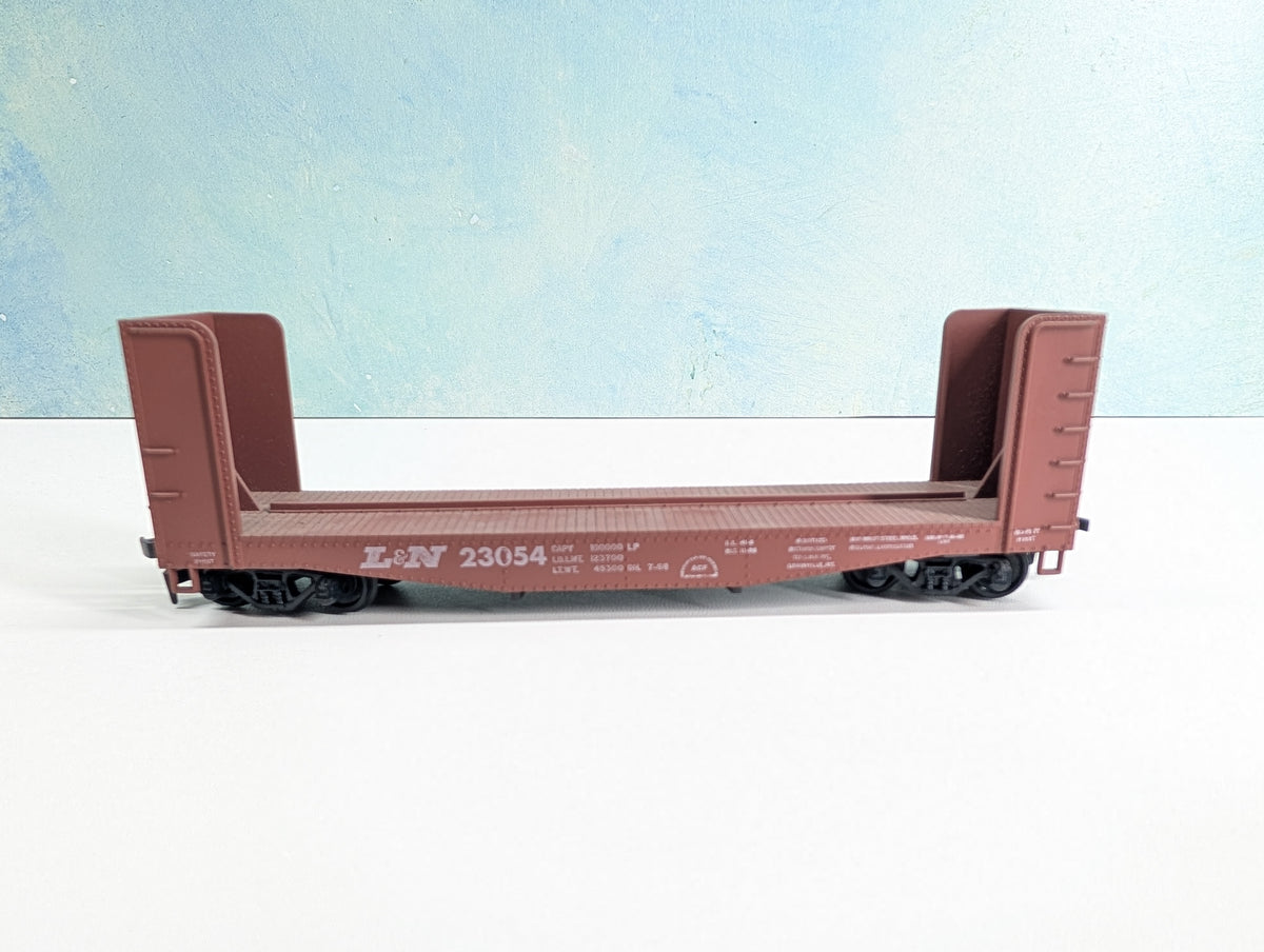 USED Athearn HO Scale Bulkhead Flat Car Louisville & Nashville L&N #23054