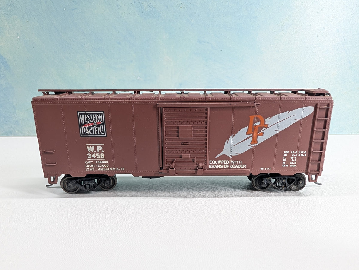 USED Athearn HO Scale 40' Box Car Western Pacific WP #3456 Metal Wheels