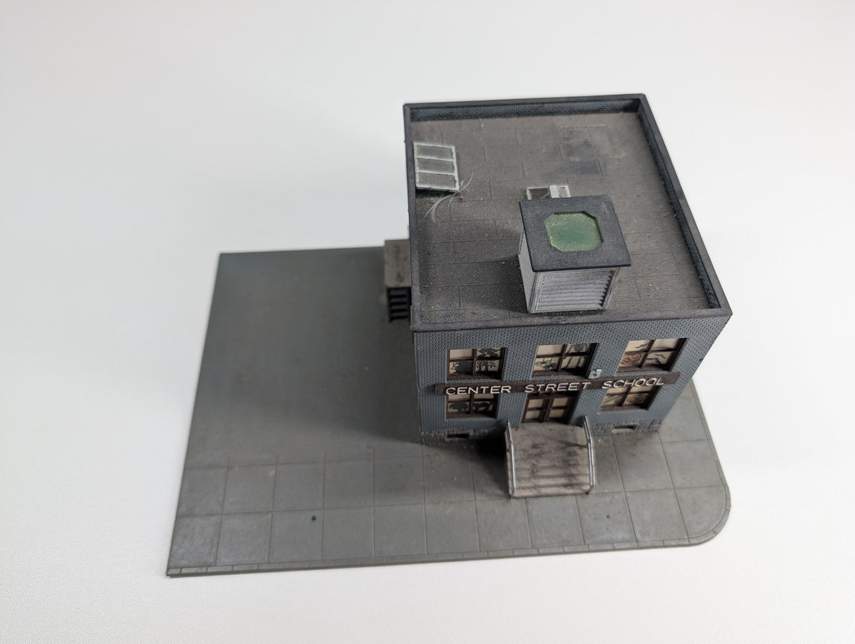 USED Tyco HO Scale Center Street School