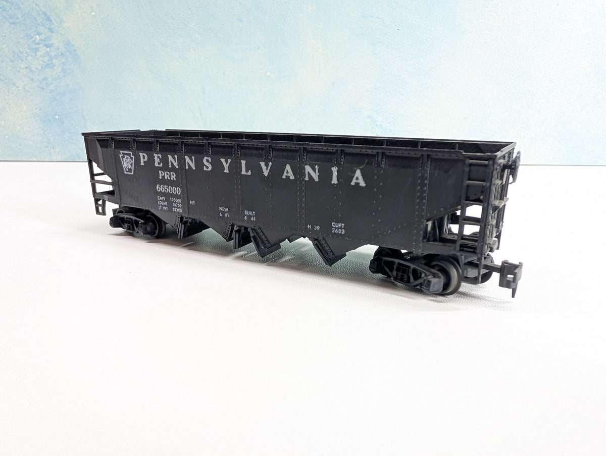 USED AHM HO Scale Operating Quad Hopper Pennsylvania PRR #655000