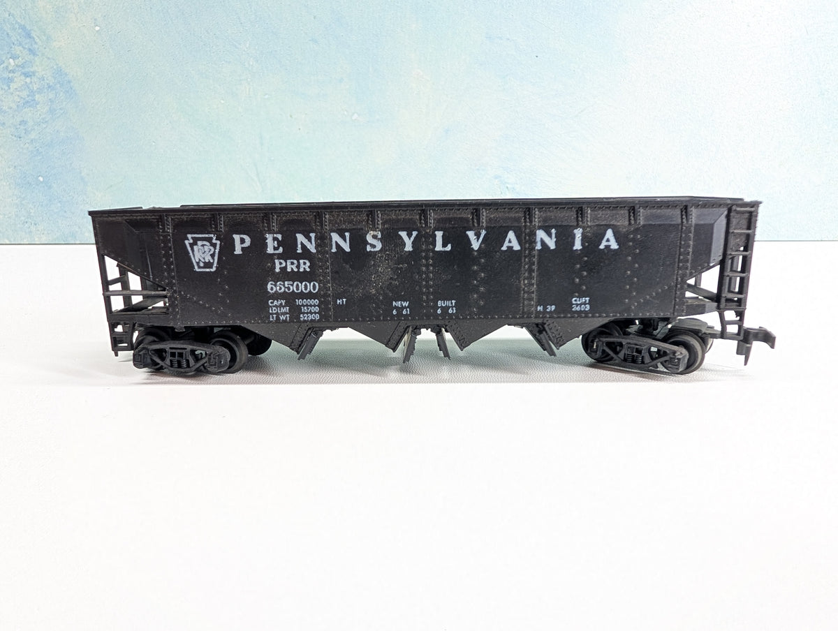 USED AHM HO Scale Operating Quad Hopper Pennsylvania PRR #655000