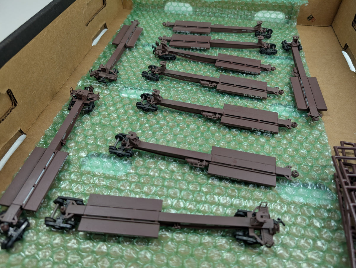 USED Athearn HO Scale Impact Trailer Inter & Ends Cotton Belt SSW #90058 (10 pcs)