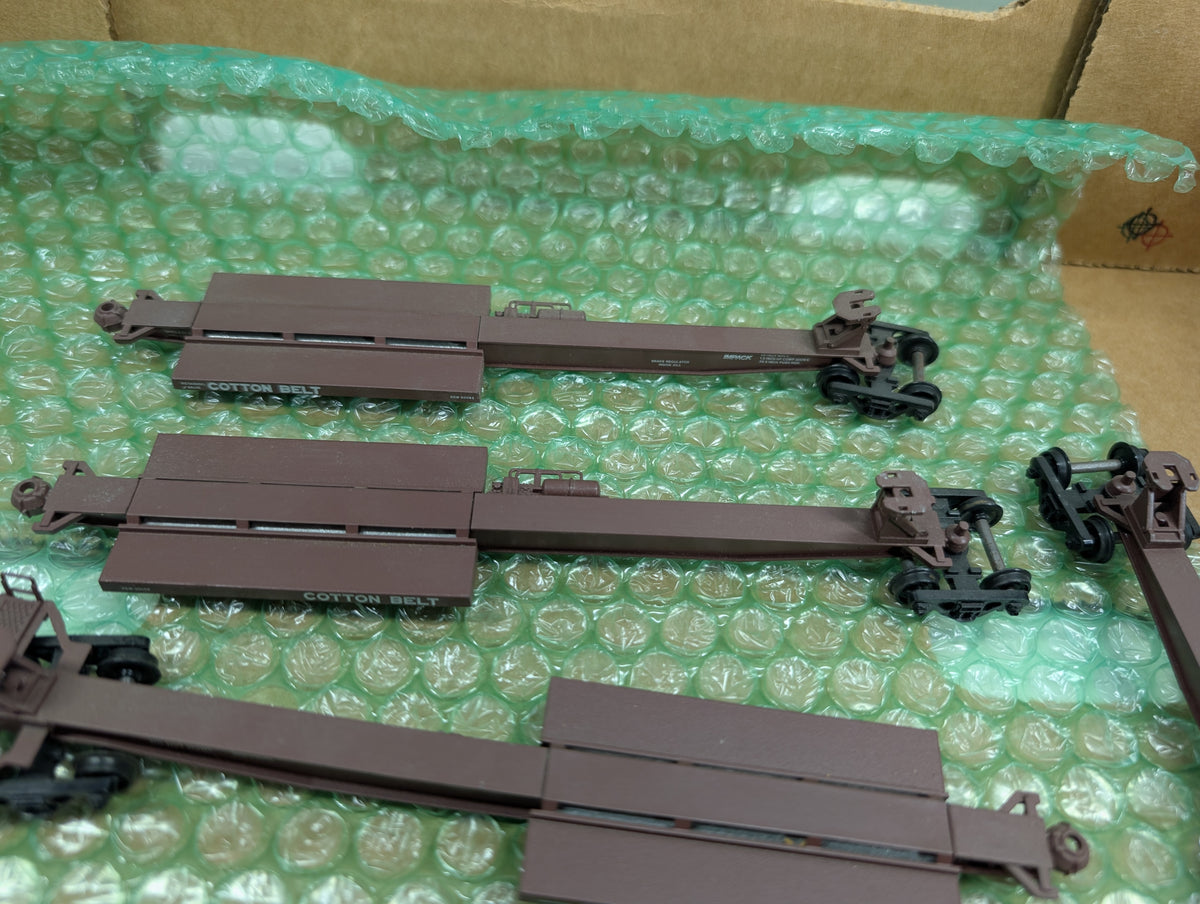 USED Athearn HO Scale Impact Trailer Inter & Ends Cotton Belt SSW #90058 (10 pcs)