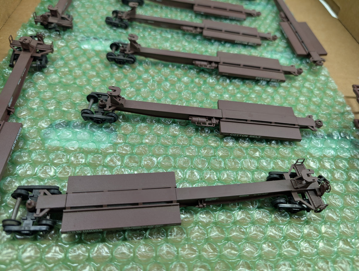 USED Athearn HO Scale Impact Trailer Inter & Ends Cotton Belt SSW #90058 (10 pcs)