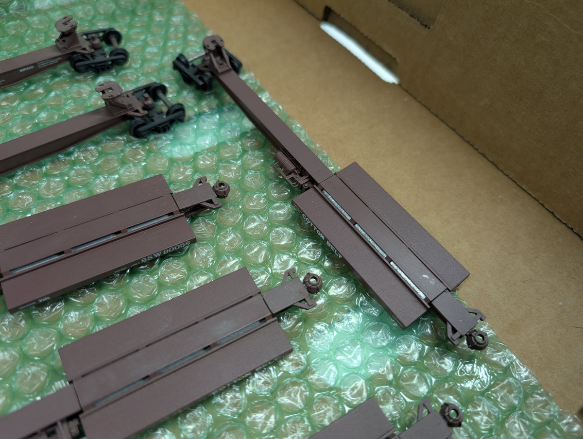 USED Athearn HO Scale Impact Trailer Inter & Ends Cotton Belt SSW #90058 (10 pcs)