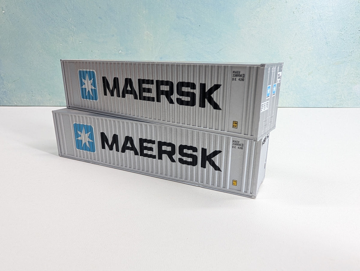 USED HO Scale 40' Containers Maersk MAEU #238956 (2 pcs)