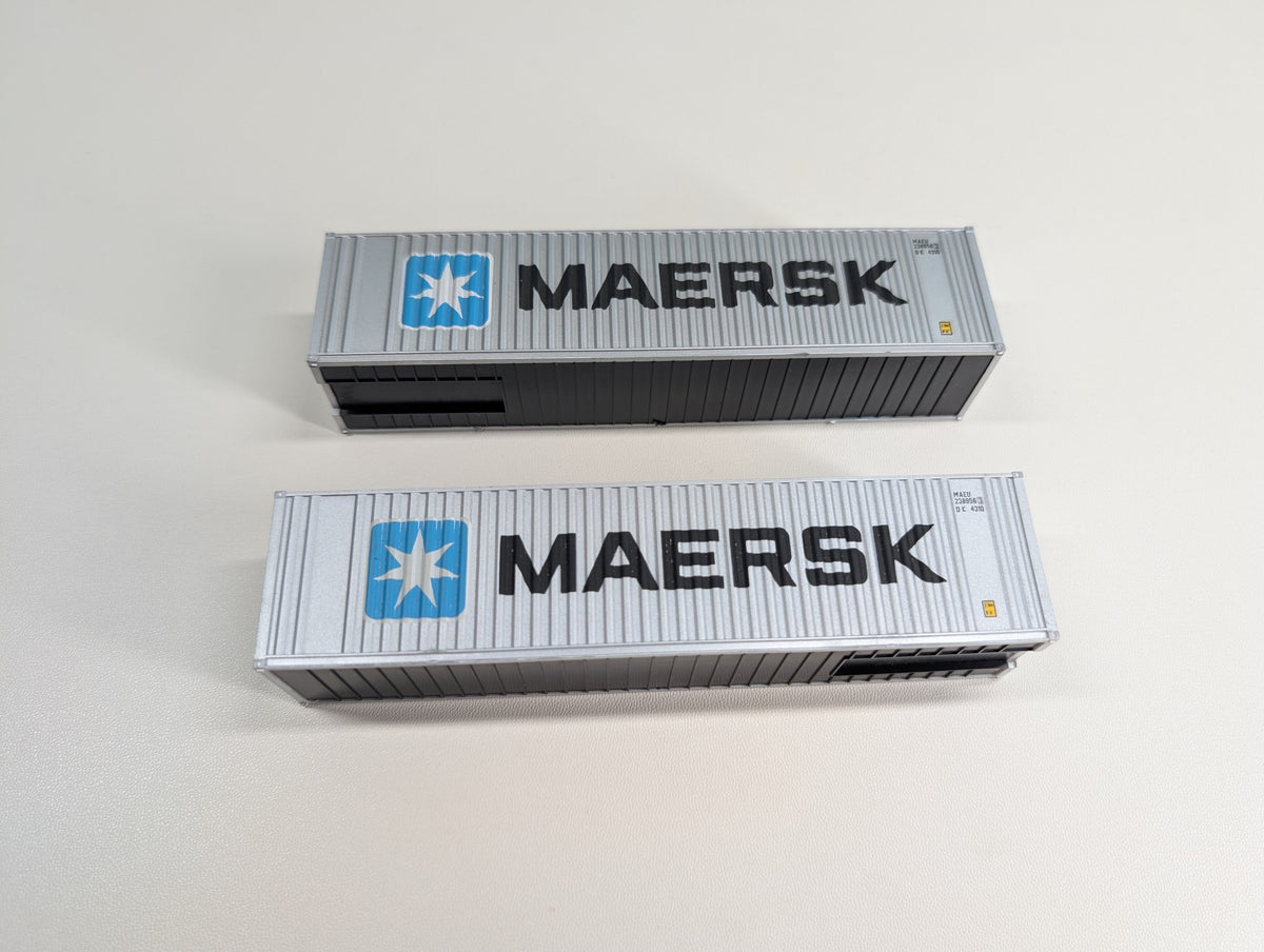 USED HO Scale 40' Containers Maersk MAEU #238956 (2 pcs)