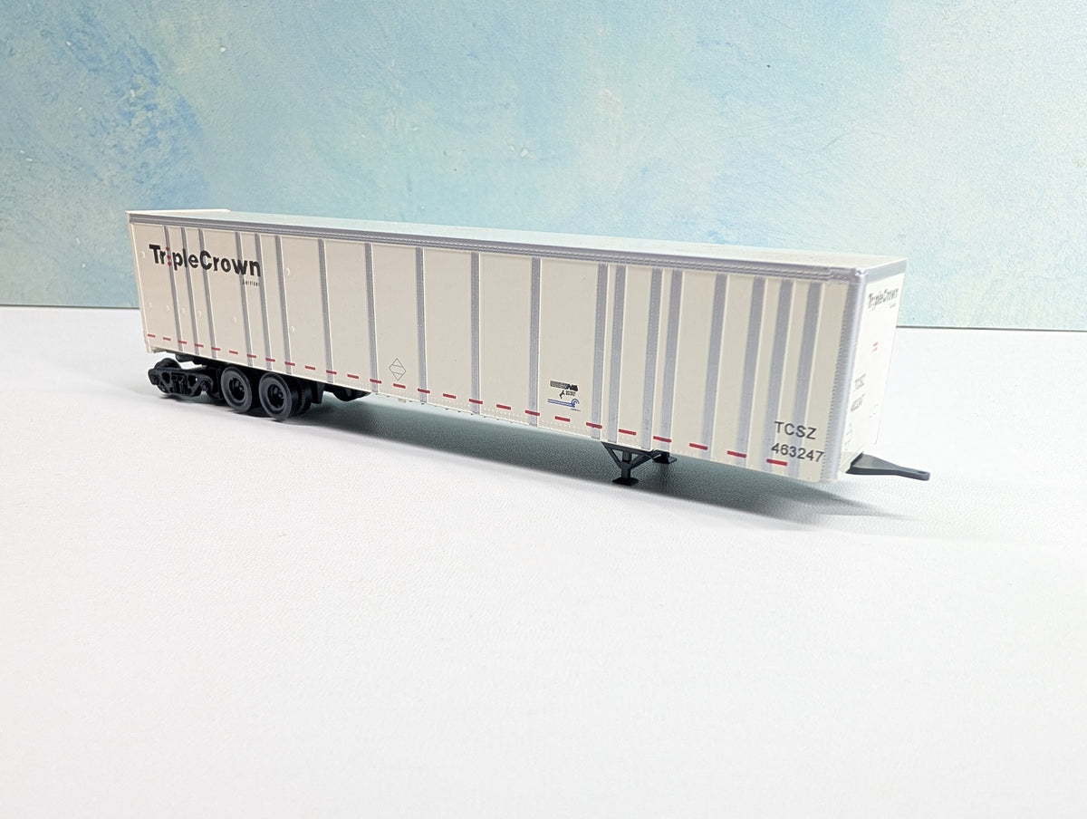 USED Bowser HO Scale 53' Roadrailer Plate Trailer Triple Crown TCSZ #463247 CR/NS