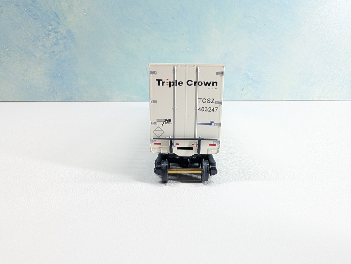USED Bowser HO Scale 53' Roadrailer Plate Trailer Triple Crown TCSZ #463247 CR/NS