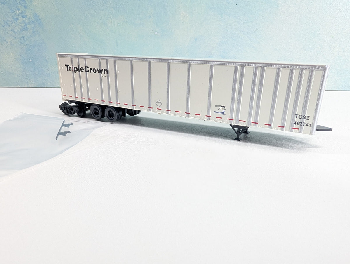 USED Bowser HO Scale 53' Roadrailer Plate Trailer Triple Crown TCSZ #463741 CR/NS