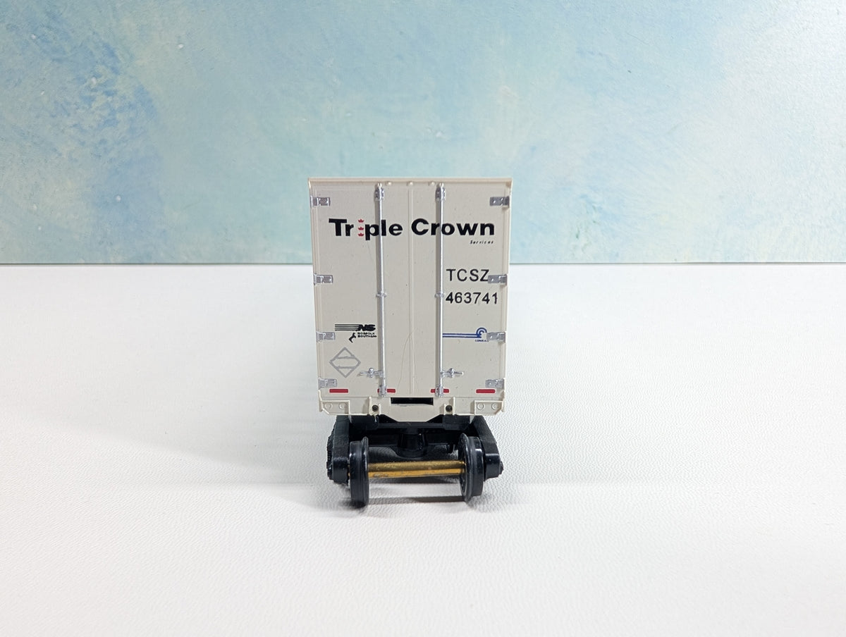 USED Bowser HO Scale 53' Roadrailer Plate Trailer Triple Crown TCSZ #463741 CR/NS