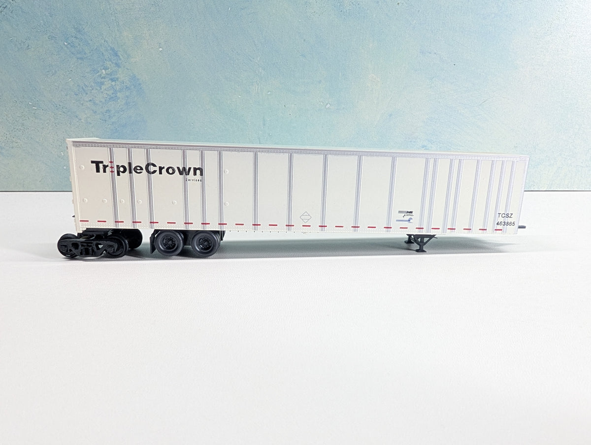 USED Bowser HO Scale 53' Roadrailer Plate Trailer Triple Crown TCSZ #463865 CR/NS