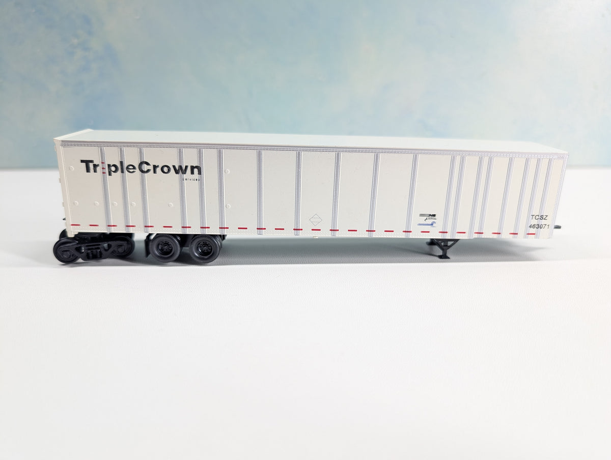 USED Bowser HO Scale 53' Roadrailer Plate Trailer Triple Crown TCSZ #463071 CR/NS