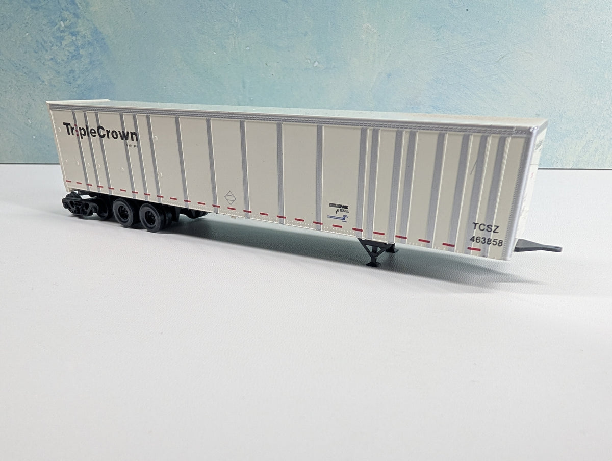 USED Bowser HO Scale 53' Roadrailer Plate Trailer Triple Crown TCSZ #463858 CR/NS