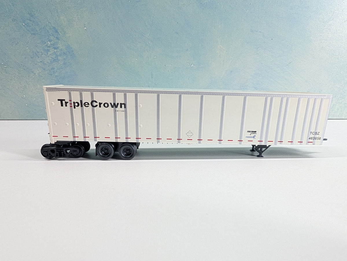 USED Bowser HO Scale 53' Roadrailer Plate Trailer Triple Crown TCSZ #463858 CR/NS