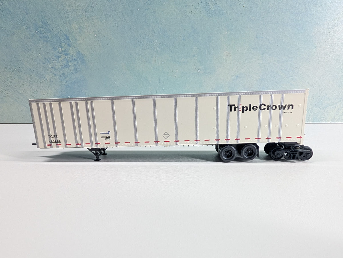 USED Bowser HO Scale 53' Roadrailer Plate Trailer Triple Crown TCSZ #463858 CR/NS