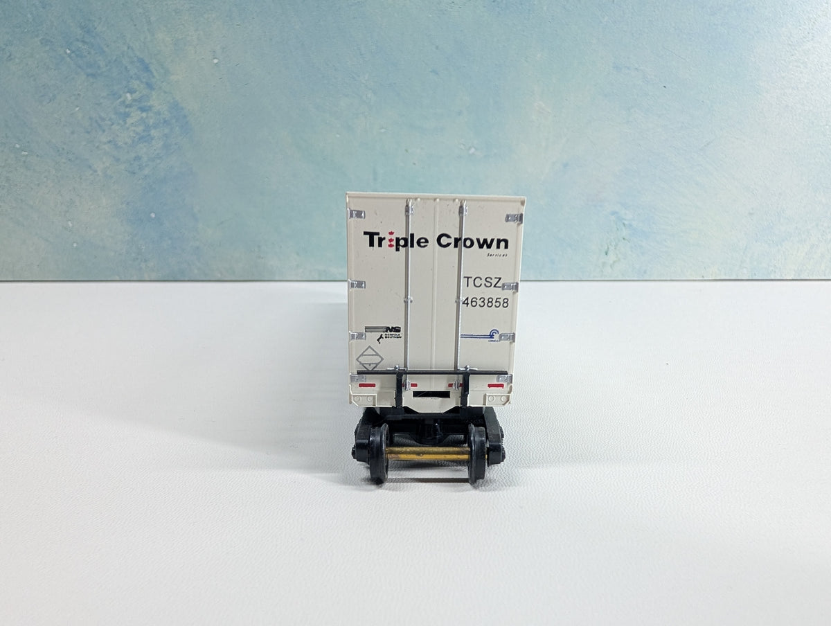 USED Bowser HO Scale 53' Roadrailer Plate Trailer Triple Crown TCSZ #463858 CR/NS