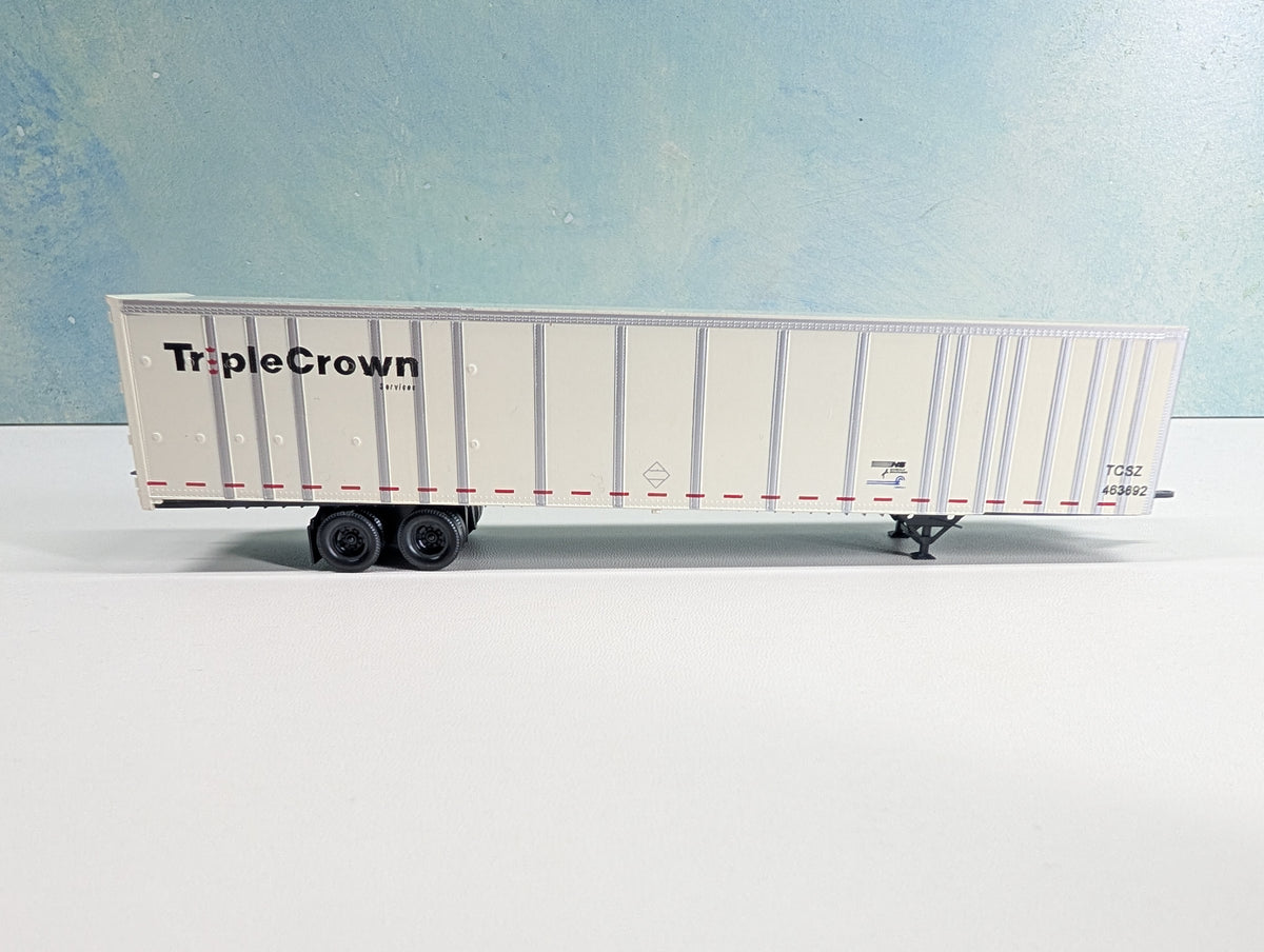 USED Bowser HO Scale 53' Roadrailer Plate Trailer Triple Crown TCSZ #463692 CR/NS